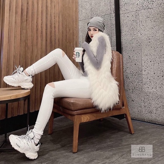 Quần Skinny Jean Rách Gối Lưng Cao Co Giãn 4 Chiều - hàng cao cấp - thiết kế độc quyền - ảnh thật 100% chính chủ Trang K
