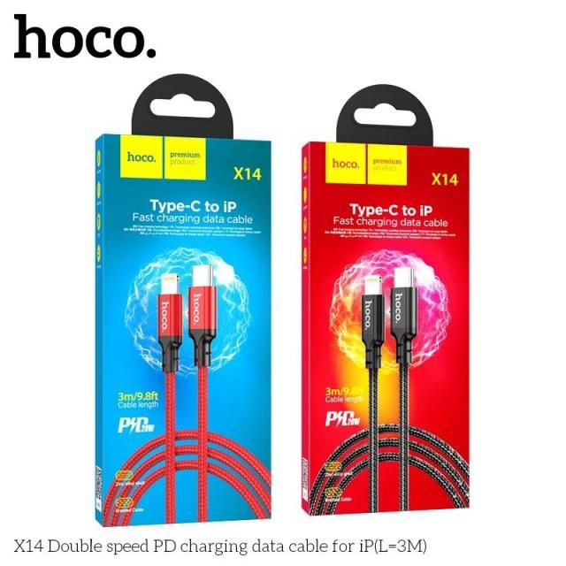 Hoco Dây Cáp Type-C To IP, USB - ip Hoco X14 20w 1m/2m/3m
