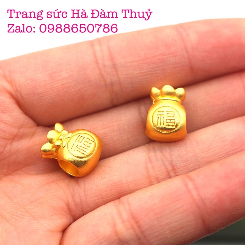 Charm Túi Tiền Tài Lộc, Bạc mạ Vàng cao cấp dùng mix vòng🥰🥰🥰