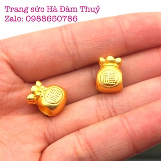 Charm Túi Tiền Tài Lộc, Bạc mạ Vàng cao cấp dùng mix vòng🥰🥰🥰