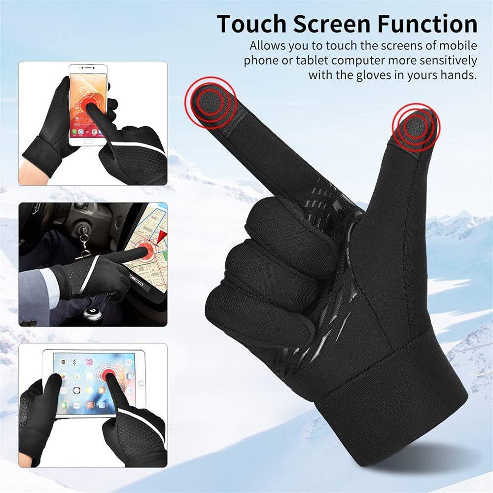 Găng Tay Thể Thao Bằng Silicone Lót Lông Cừu Chống Gió Chống Trượt KENT1