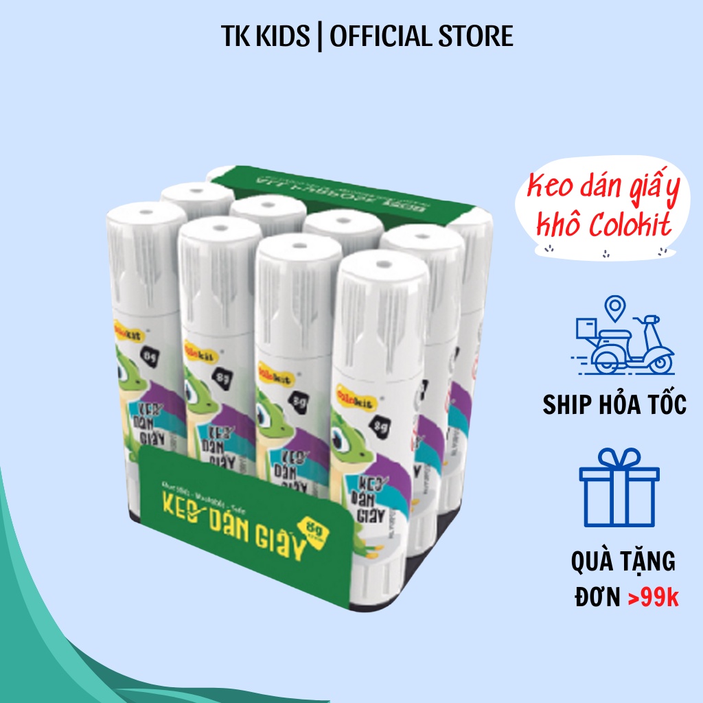 Keo dán giấy Tắc Kè G-C011 màu trắng trong độ kết dính cao keo khô dán giấy