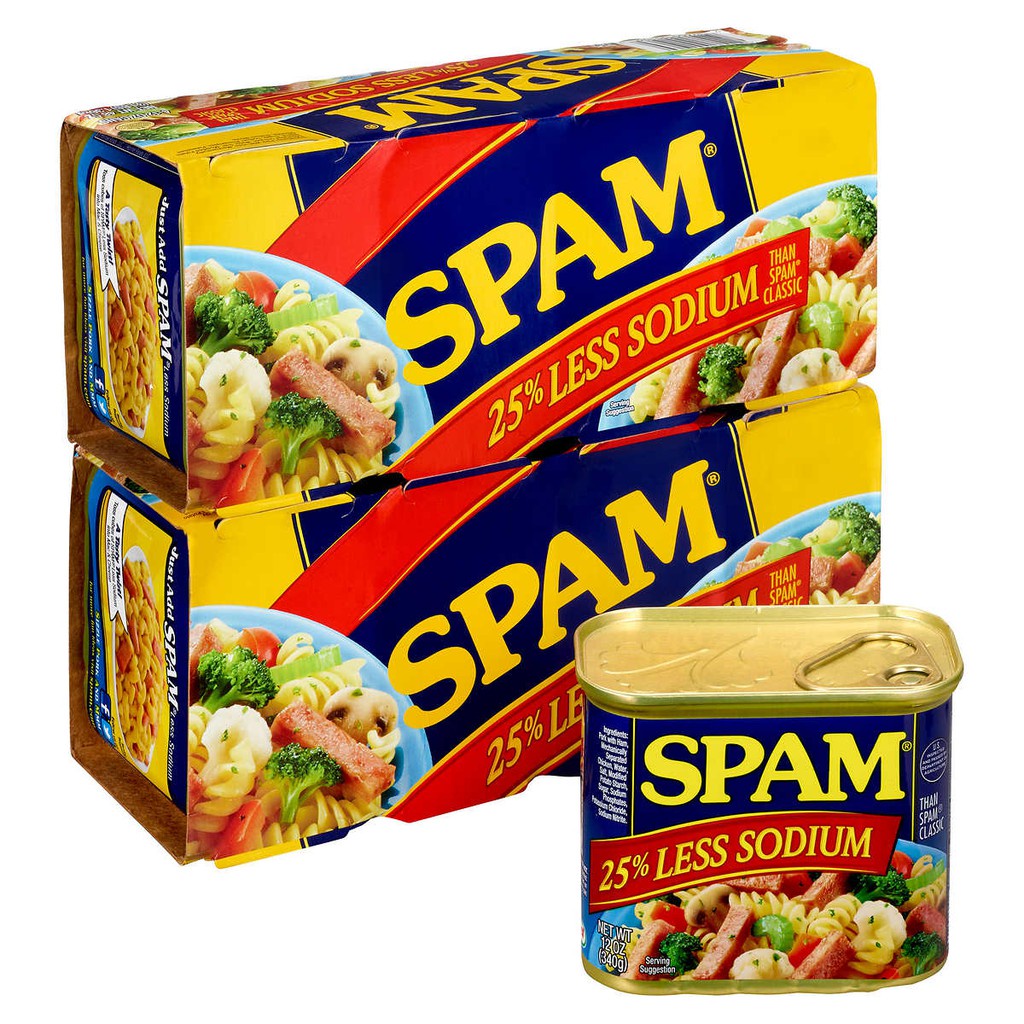 Thịt hộp Spam Mỹ 25% Less Sodium ít mặn