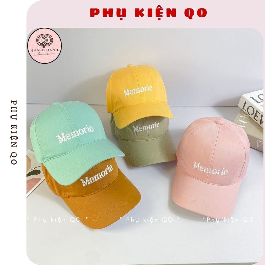 [ Tặng Bờm Cài Tóc ] Mũ lưỡi trai ,nón kết KAKI thêu họa tiết phong cách Hàn Quốc CAP09