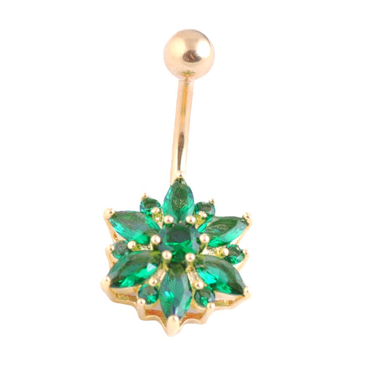Khuyên Rốn Hình Hoa Đính Đá Cá Tính