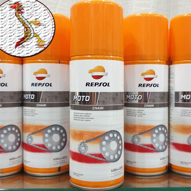 [Giá hủy diệt] Chai Xịt Dưỡng Sên Repsol, xịt dưỡng sên/bôi trơn sên repsol Moto Chain 400ml (Made In Spain)