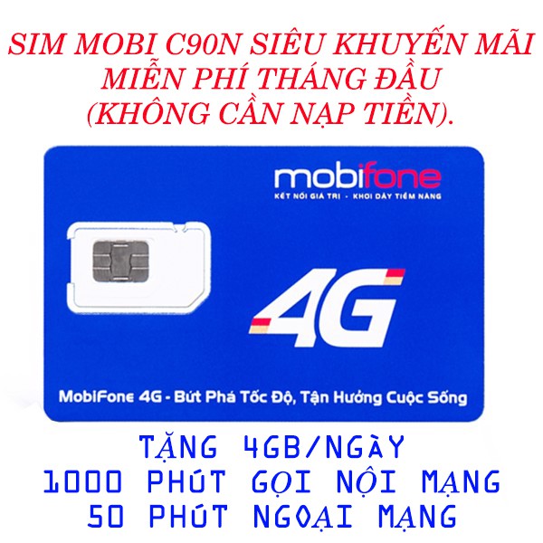 Sim Khuyến Mãi Mobi C90N [6GB/NGÀY - GỌI FREE VÔ TƯ]