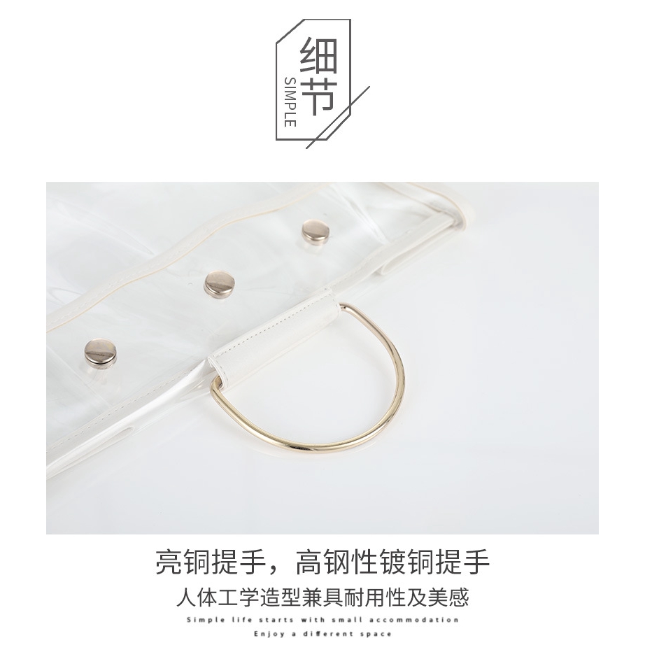 Hanging wardrobe transparent storage bag tote finishing dust bag