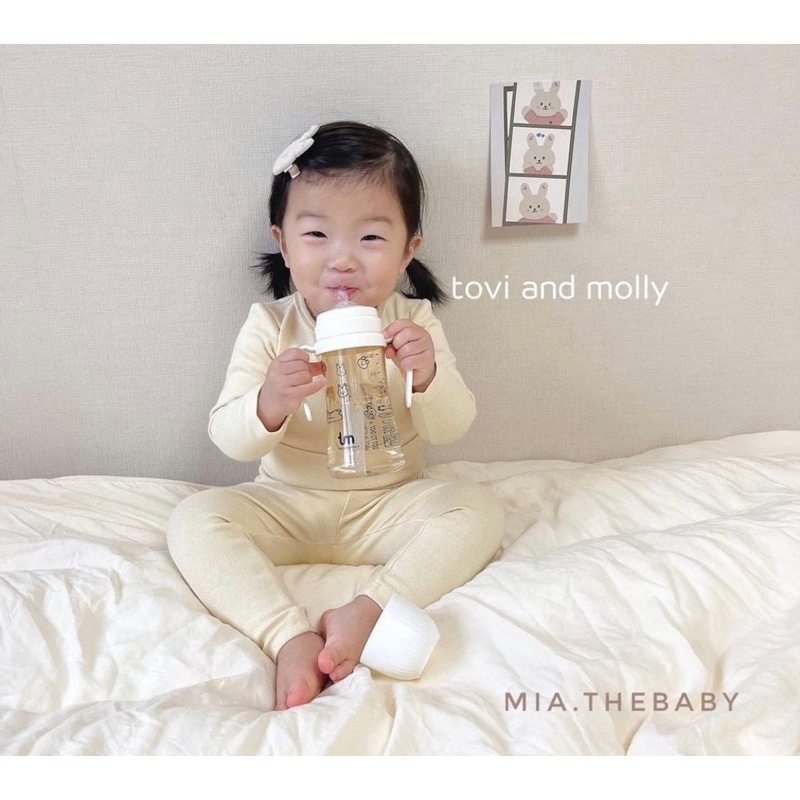 Bình sữa và bình hút mẫu thỏ hãng DOTTODOT và TOVI MOLLY 180ml / 280ml Hàn Quốc