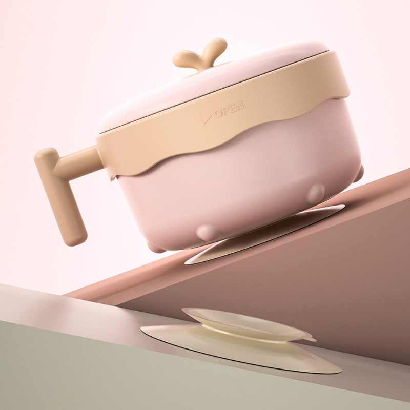 Tấm lót cốc bằng silicone chống trượt có giác hút cho bé tập ăn