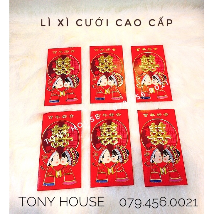 [Cưới] BỘ 6 BAO LÌ XÌ CƯỚI SIÊU SANG THỂ HIỆN TÌNH YÊU VIÊN MÃN - TONY