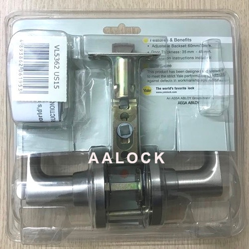 Khóa tay gạt Yale VL5362 US15 cho cửa WC- loại khoá cửa tay gạt cao cấp- NPP AALock