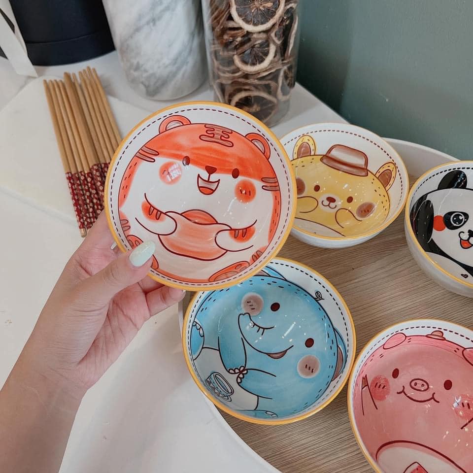 🥣 SET 6 BÁT HÌNH THÚ CUTIE KÈM ĐŨA 🥣