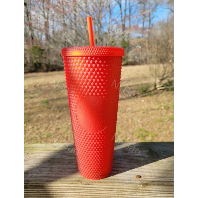 Ly Starbucks Us gai đỏ mờ - Studded Matte Red 2020