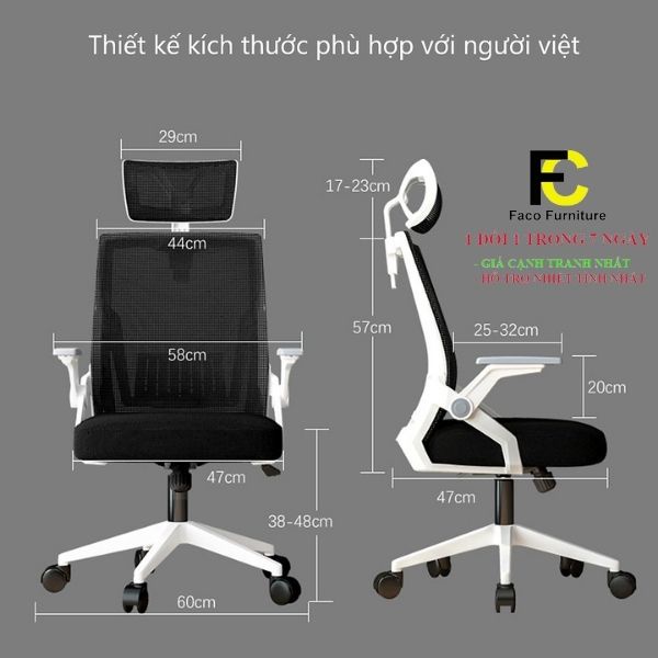 Ghế Văn Phòng, Ghế Công Thái Học, Ghế Làm Việc Xoay 360° - Tựa Đầu 3D, Tay Vịn Thông Minh, Có Trợ Lực Vùng Eo Thắt Lưng.