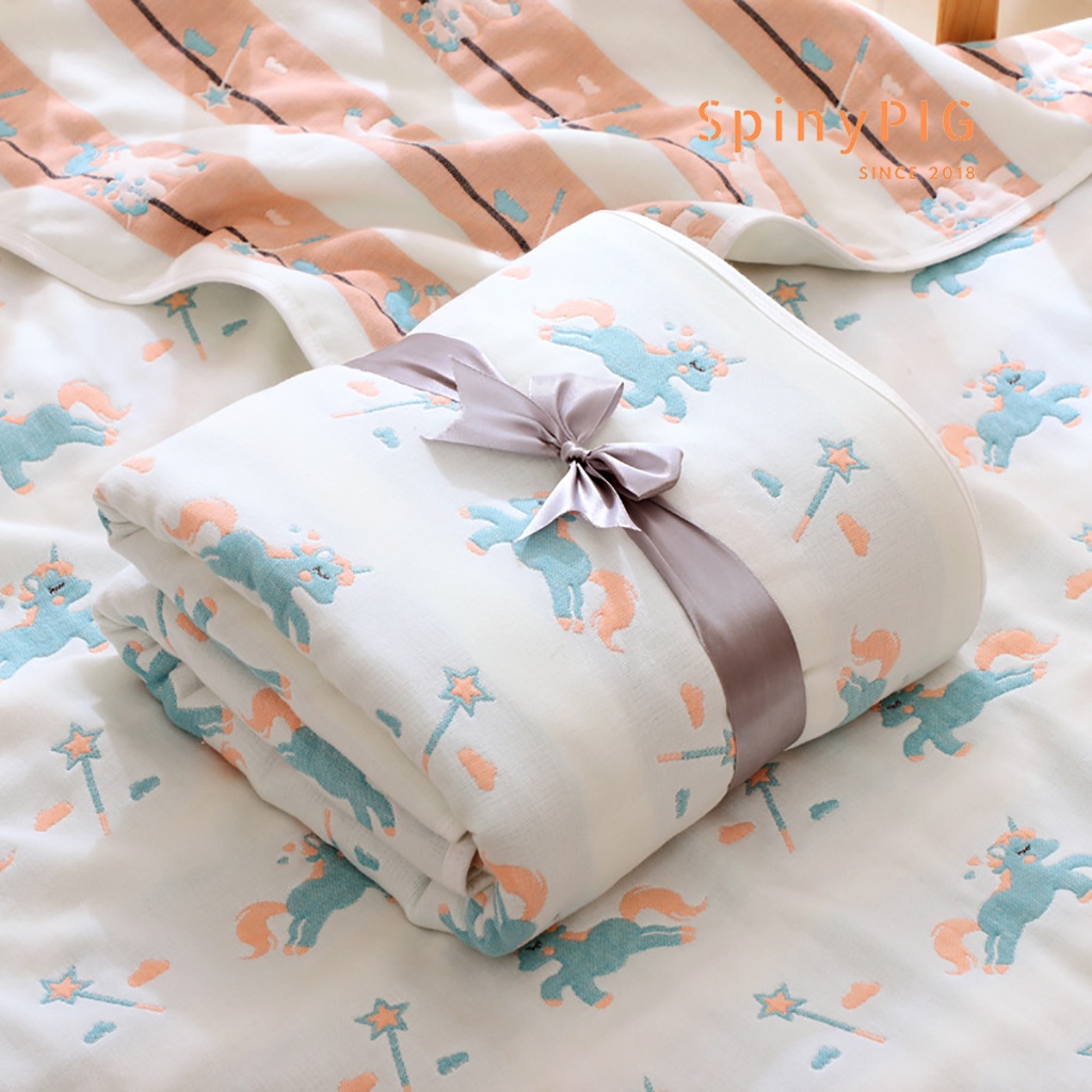 Chăn cho bé 6 lớp 110x110cm Muslin 100% cotton mềm và nhẹ hoạ tiết 2 mặt HÀNG LOẠI 1