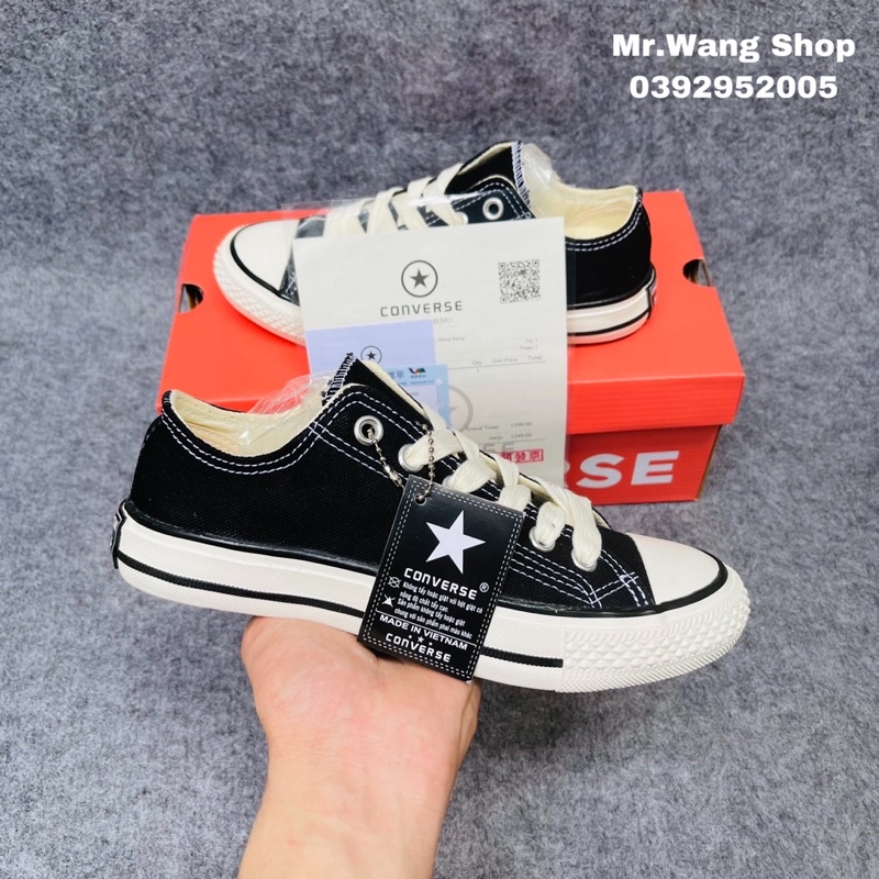 Giày Converse 1970s đen trắng Tặng kèm boxbill,tất,lọ tẩy