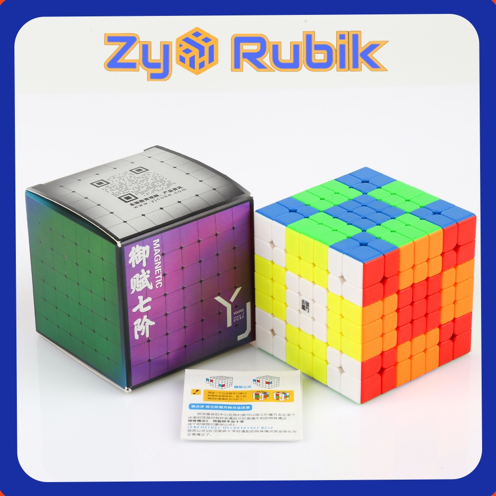 Rubik 7x7 YJ V2M - Đồ Chơi Trí Tuệ Khối Lập Phương 7 Tầng Stickerless Không Viền Có Nam Châm - Zyo Rubik