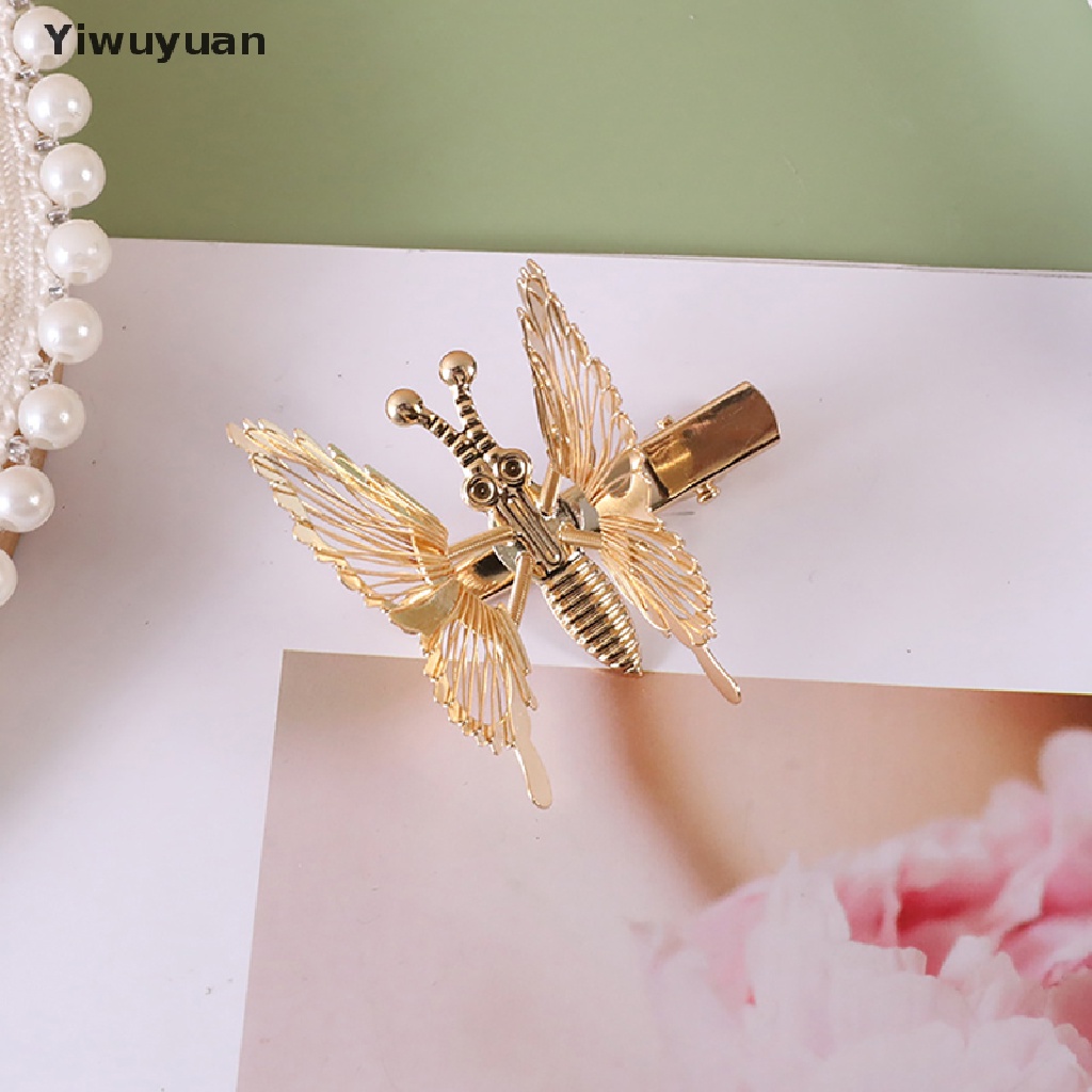 &lt; Yiwuyuan &gt; Kẹp Tóc Hình Bướm Ba Chiều Bằng Hợp Kim Phong Cách Hàn Quốc Retro Siêu Thơ Mộng Dành Cho Bạn Nữ Đang Bán Chạy