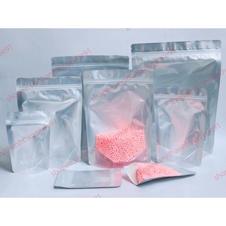 1kg túi zip mặt trong - mặt bạc đựng thực phẩm bánh kẹo nhìn thấy sản phẩm bên trong