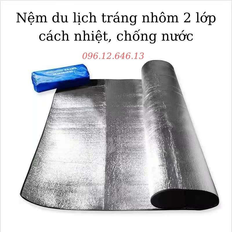 TẤM NỆM TRÁNG NHÔM HAI MẶT cách nhiệt chống thấm đa năng  tiện ích (trải lều, ngủ trưa, dã ngoại, leo núi...)