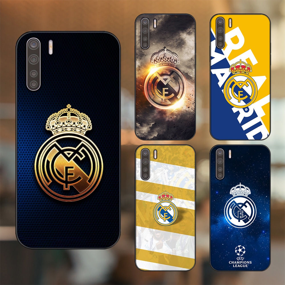 Ốp lưng Oppo A91, Reno 3 viền đen in hình Real Madrid