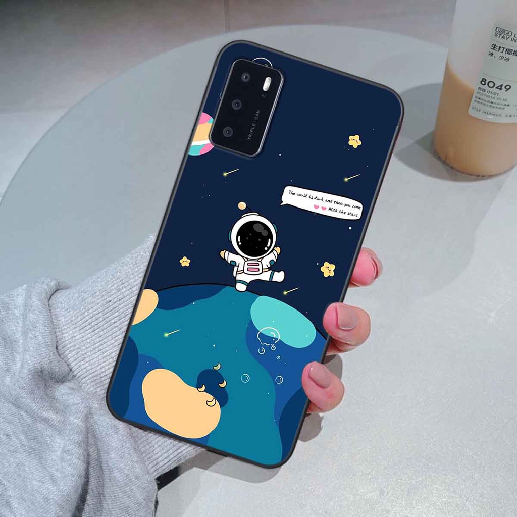 Ốp Oppo A16 in hình vũ trụ, phi hành gia bầu trời cute dễ thương