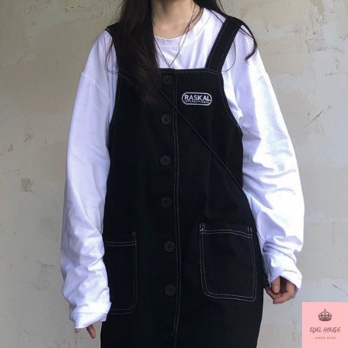 Váy Yếm Logo Chỉ Nổi Chất Thái Chéo Mặc Mùa Đông Mùa Hè Đều Được Edel Ảnh Cận Chất + Đánh Giá | BigBuy360 - bigbuy360.vn