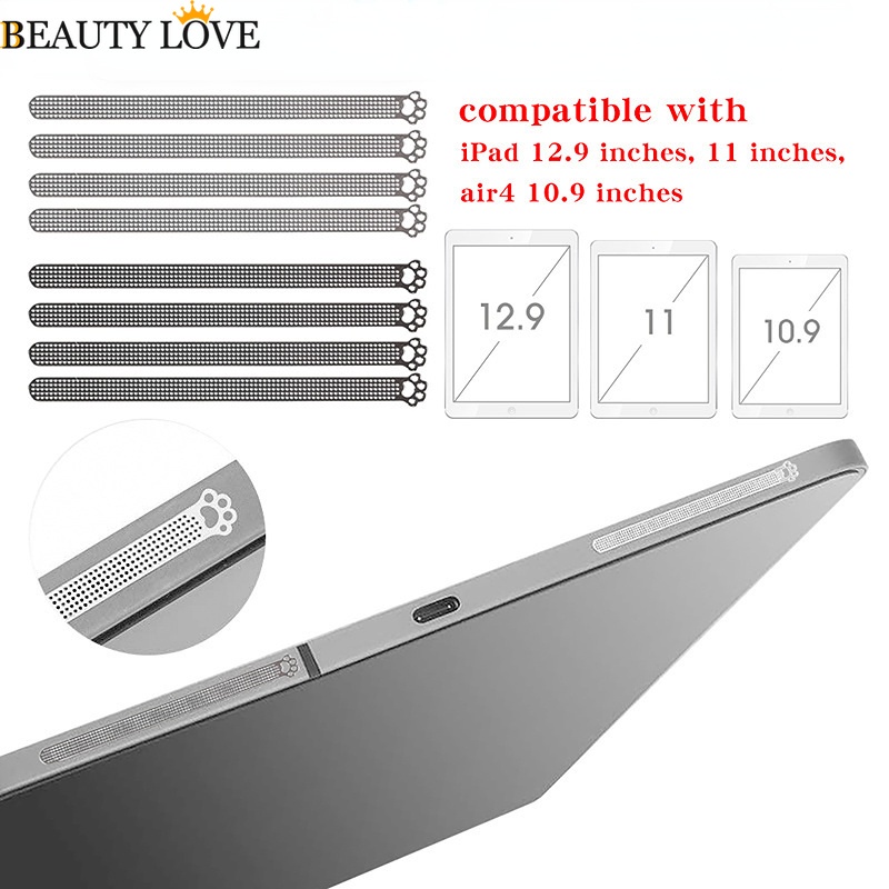 Bộ 4 Miếng Dán Lưới Kim Loại Mềm Thoáng Khí Bảo Vệ Loa IPad 11 &quot;12.9&quot; Air4 10.9 &quot;