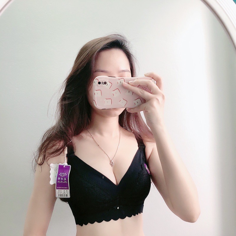Áo lót ren không gọng đệm vừa 2cm nâng ngực (M01)