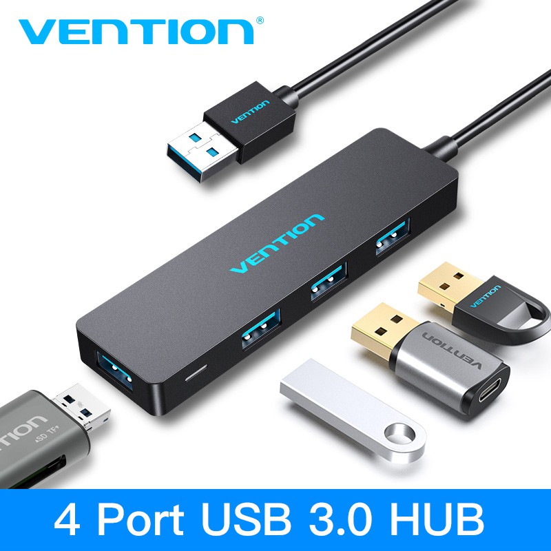 VENTION Bộ Chia 4 CổNg USB 3.0 Hub Siêu MỏNg Cho Mac Pro Surface Pro PC