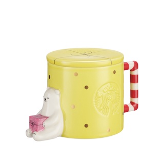 Ly mug starbucks 10oz gift wrap bear with lid