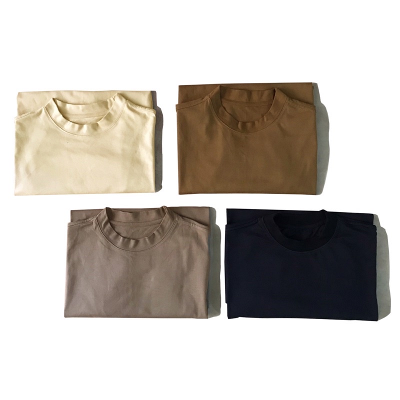 Áo Thun Trơn Tay Lỡ Cổ Tròn Unisex, Màu Đen, Oversize, Vải 100% cotton, Thoáng Mát. | BigBuy360 - bigbuy360.vn