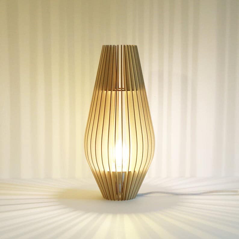 Đèn gỗ trang trí để bàn hiện đại DESK LAMP 01
