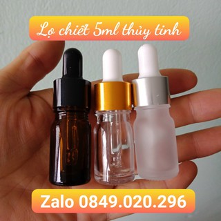 Combo 10 lọ chiết tinh dầu 5ml thủy tinh siêu đẹp