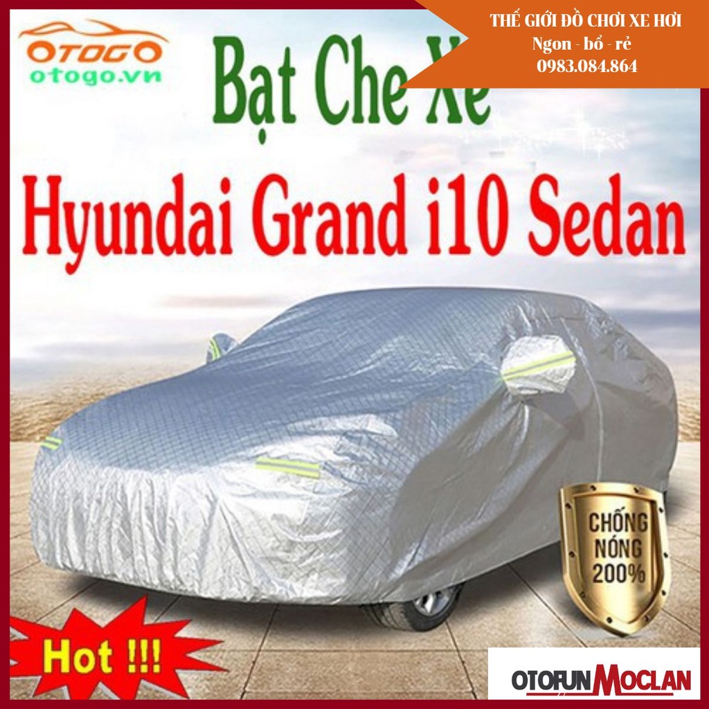 (size 3M) Bạt Che Phủ Xe Grand i10 Sedan Cao Cấp