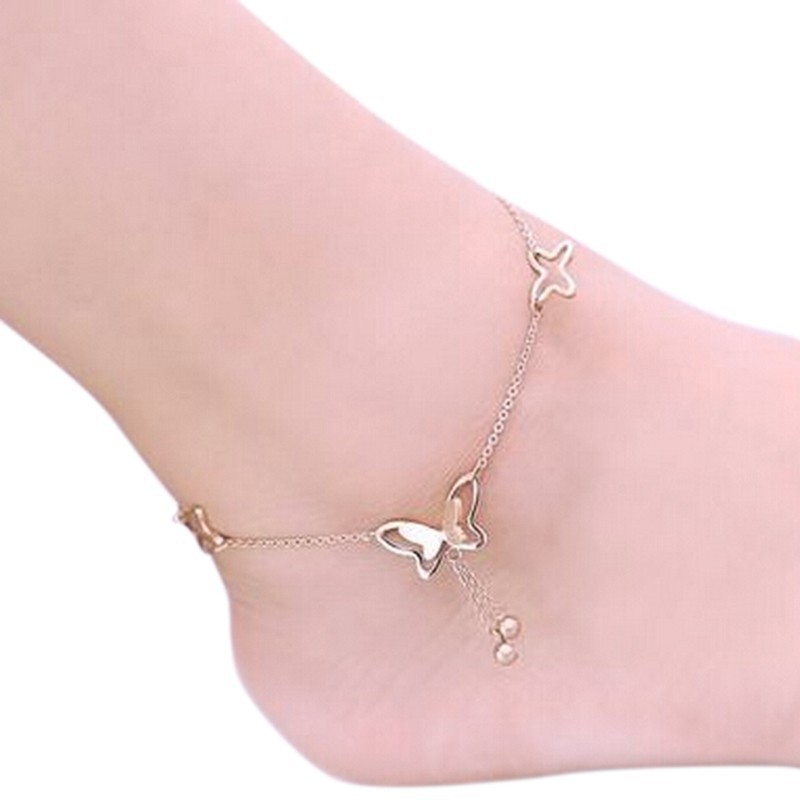 Lắc Chân HợP Kim ĐíNh HìNh BướM Xinh XắN