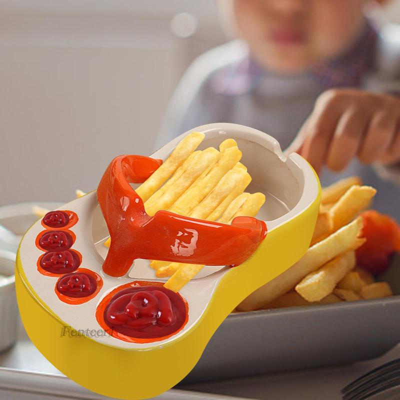 Đĩa Sứ Đựng Khoai Tây Chiên Hình Bàn Chân Cho Nhà Bếp
