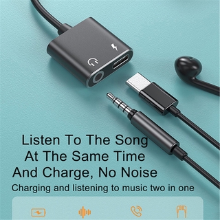 Bộ chuyển đổi âm thanh đầu cắm Type C sang cổng 3.5 2 trong 1 dành cho Huawei Samsung Xiaomi Redmi