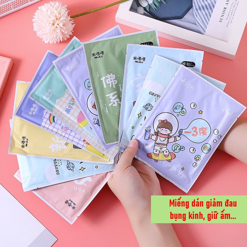 Miếng dán chườm nóng giảm đau bụng tới tháng, miếng chườm nóng đau bụng kinh, túi chườm nóng đau bụng