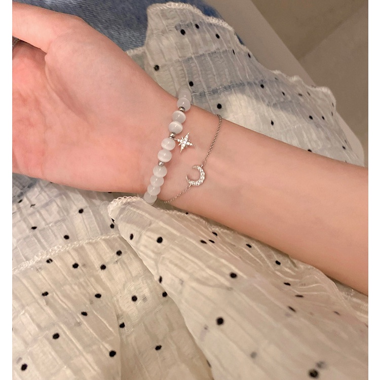 2022 Vòng Tay Nữ Đính Đá Opal Ngôi Sao Mặt Trăng