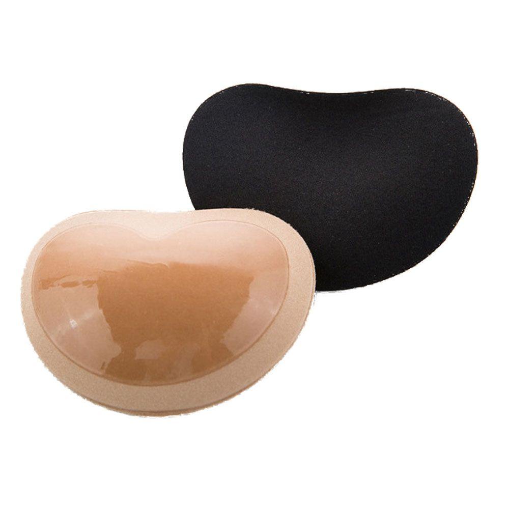 1 Cặp Miếng Đệm Ngực Bằng Silicone Trong Suốt Dày Dặn Tiện Dụng Khi Đi Bơi