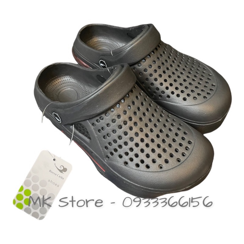 Dép Sục Nhựa Lỗ Bít Mũi Đi Mưa - SL018 - Dép Crocs nam siêu nhẹ siêu bền mang đi làm không thấm nước
