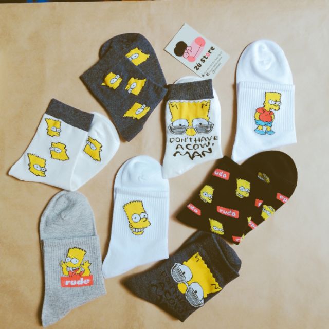 Vớ cổ cao SIMPSON - dòng Unisex cao cổ - có sẵn.