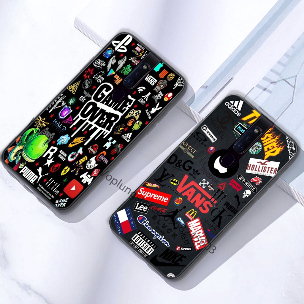 Ốp lưng oppo F11 / F11 Pro in hình thương hiệu thời trang đa sắc cá tính.