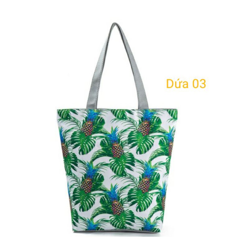 Túi tote vải bố vải canvas chủ đề hoa quả