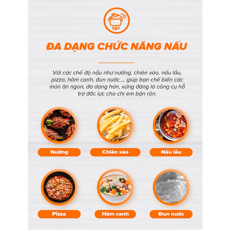 Bếp điện hồng ngoại cảm ứng, mặt kính cường lực cao cấp HÀNG CHÍNH HÃNG