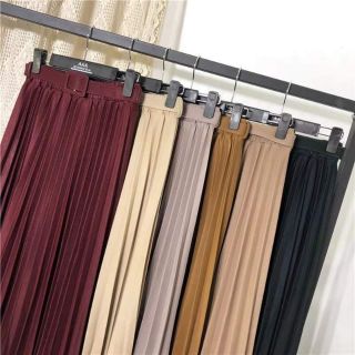 CHÂN VÁY XẾP LY KÈM ĐAI