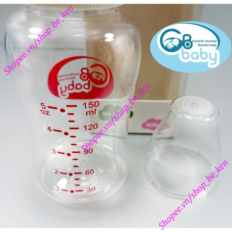 Bình sữa nhựa cao cấp CỔ HẸP không BPA (150ml / 250ml) - GB BABY (Công nghệ Korea)