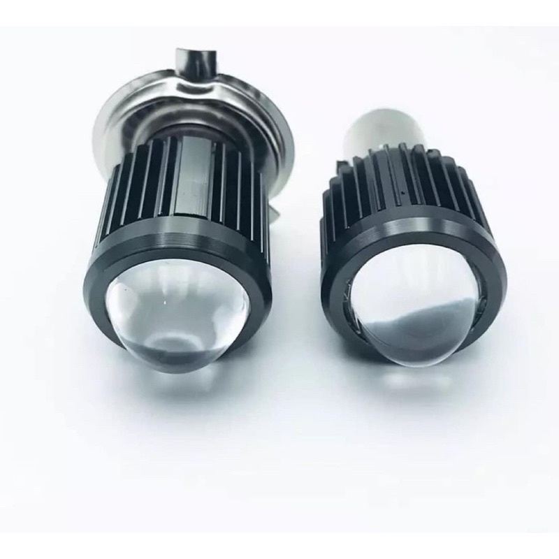 Đèn Pha Led Bi Cầu 2 Màu Ánh Sáng Cost Vàng Pha Trắng Chân H4 Gắn oto , Xe Máy